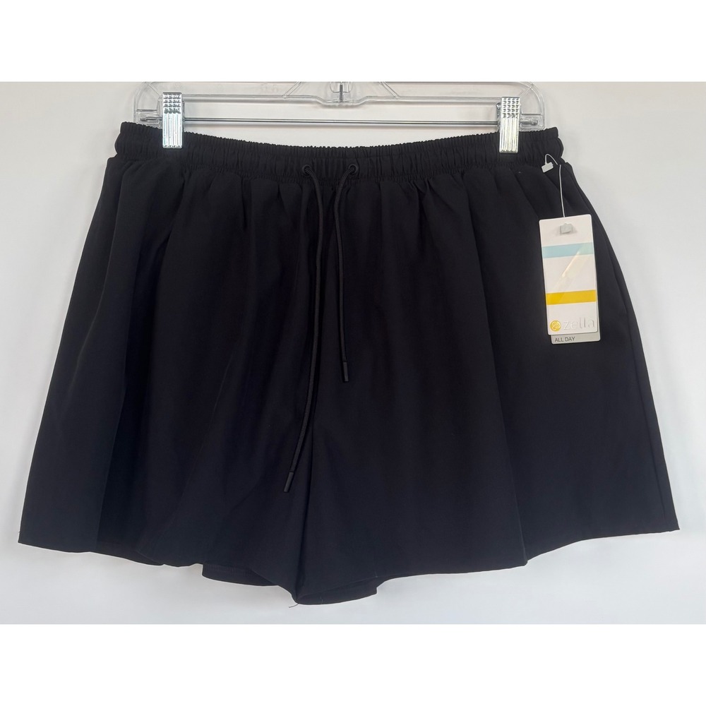 Zella All Day Black Athletic Shorts Womens Medium NWT Drawstring Activewear